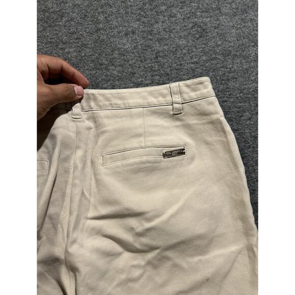 Karl Lagerfeld Paris Khaki Zip Pockets Dress Pants Straight Leg Trousers Size 6 - Picture 6 of 7